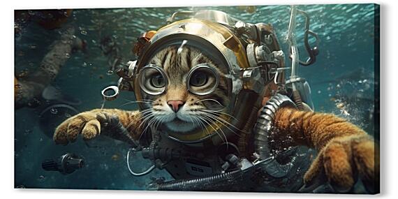 Постер (плакат) - Кот подводник