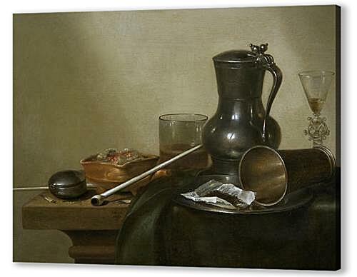 Still Life with Tobacco, Wine and a Pocket Watch
