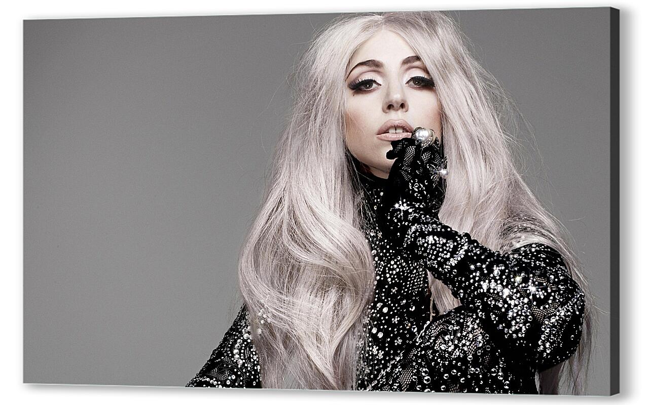 Постер (плакат) Леди Гага с серыми волосами артикул 01-335