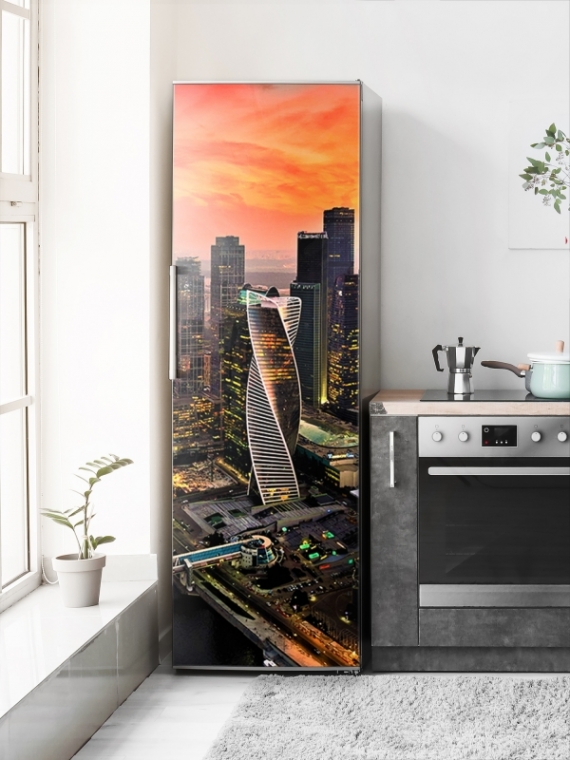 Магнитная панель на холодильник - Москва Сити