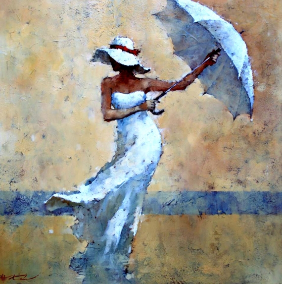 Постер (плакат) Белый зонт