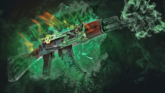 Постер (плакат) АК-47 Огненный змей
