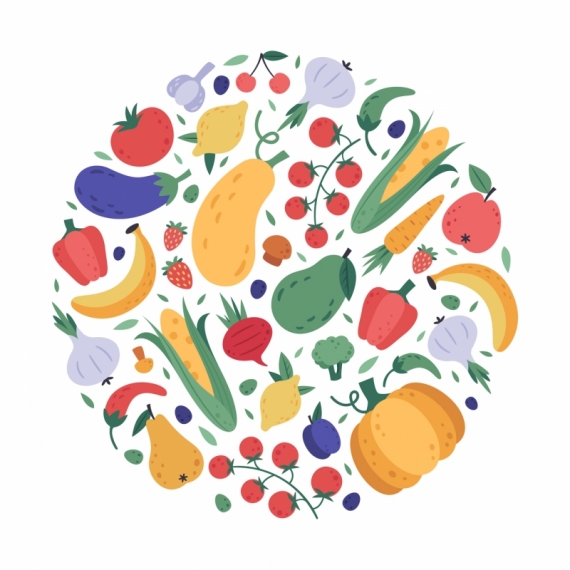 Постер (плакат) Овощи и фрукты