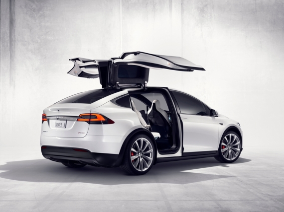 Постер (плакат) Tesla Model X Back