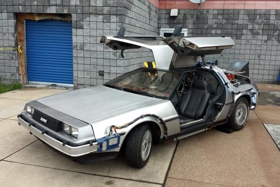 Постер (плакат) DeLorean машина из будущего