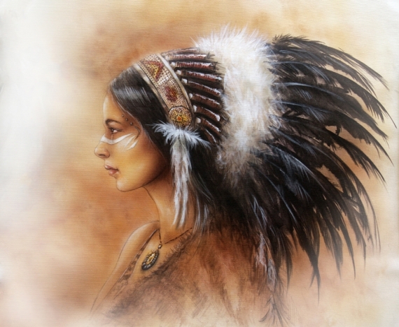 Постер (плакат) Индейская девушка