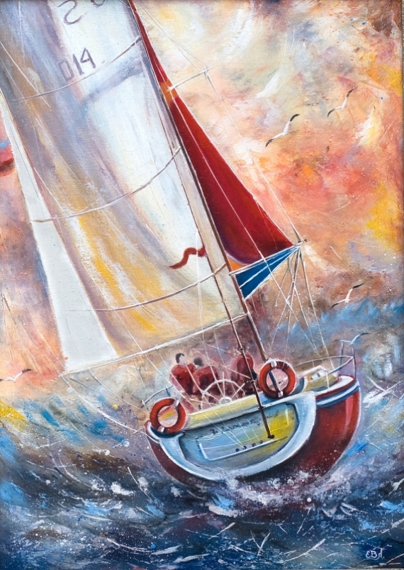 Постер (плакат) Спортивная яхта
