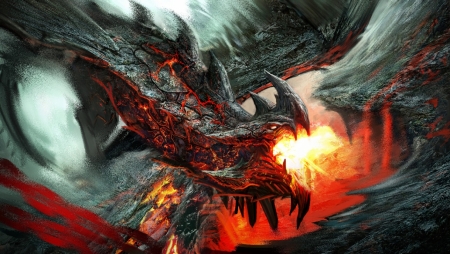Постер (плакат) Огнедышащий дракон