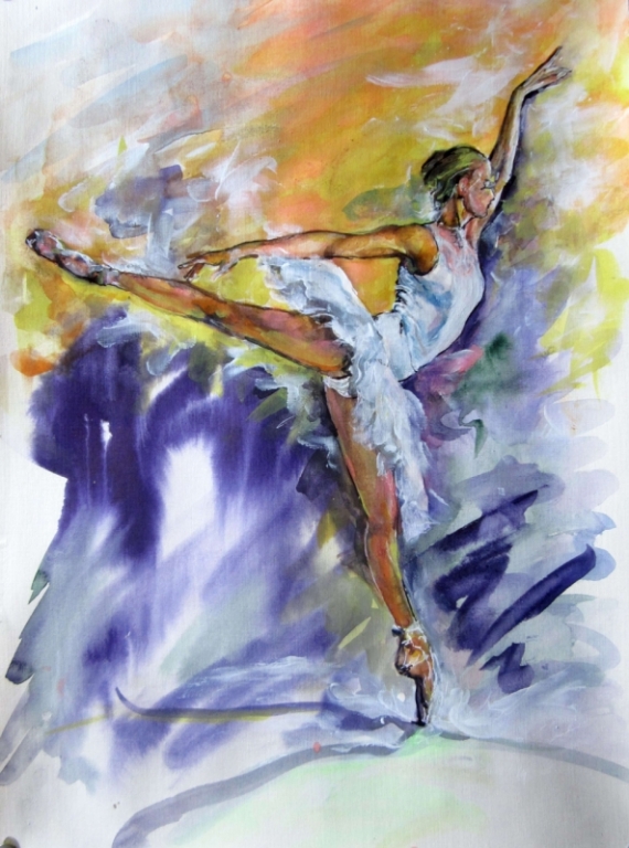 Постер (плакат) Балерина в белом