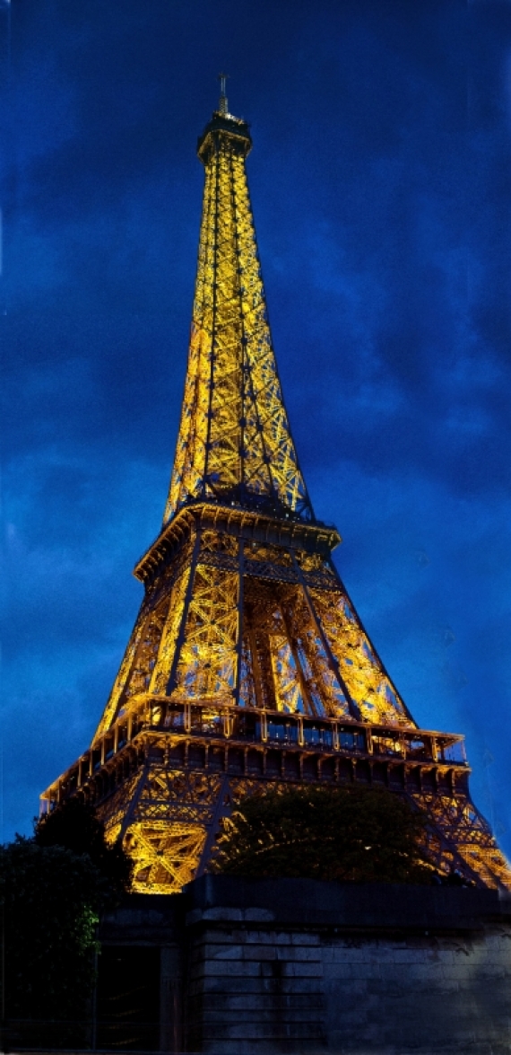 Постер (плакат) Эйфелева башня в подсветке