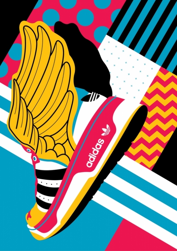 Постер (плакат) Крылатые сандалии Адидас