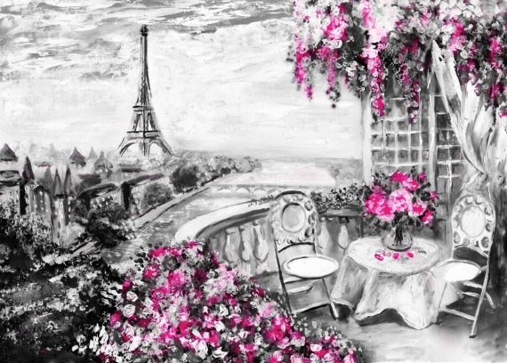 Постер (плакат) Пейзаж Парижа