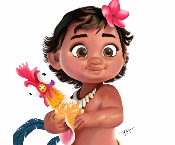 Постер (плакат) Моана в детстве