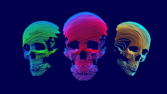 Постер (плакат) Три черепа