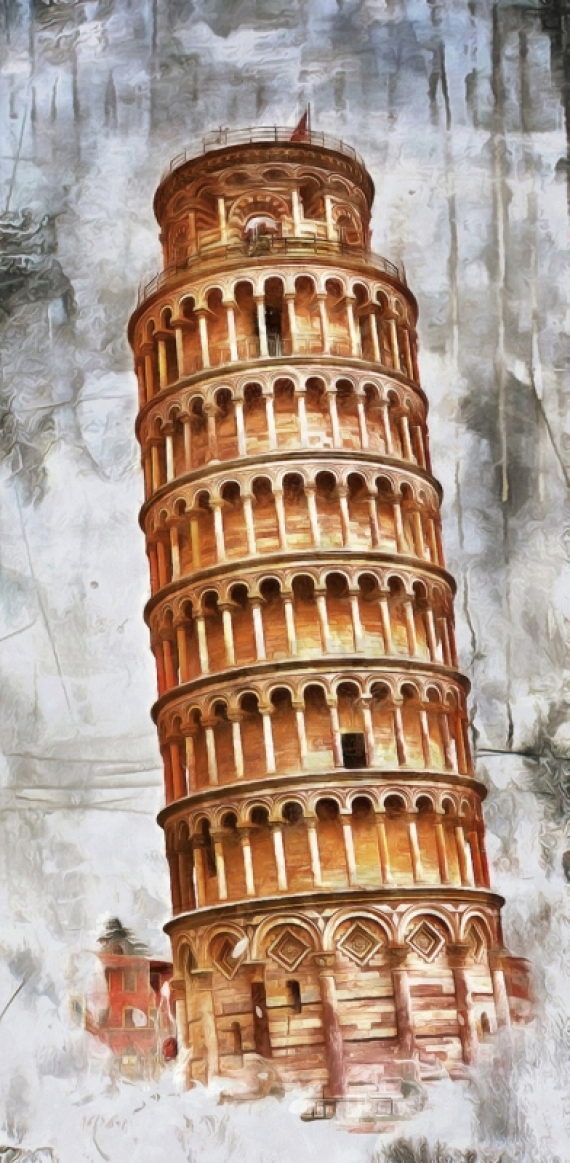 Постер (плакат) Пизанская башня