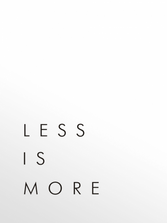 Постер (плакат) Less is more №2