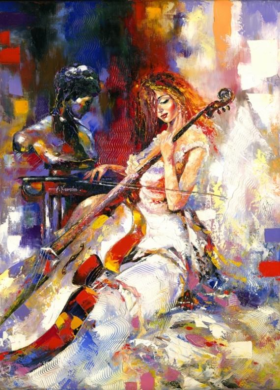 Постер (плакат) Девушка с виолончелью