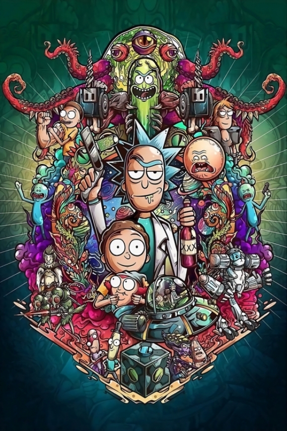 Постер (плакат) Rick and Morty Official