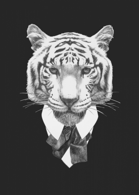 Постер (плакат) Тигр в костюме №2