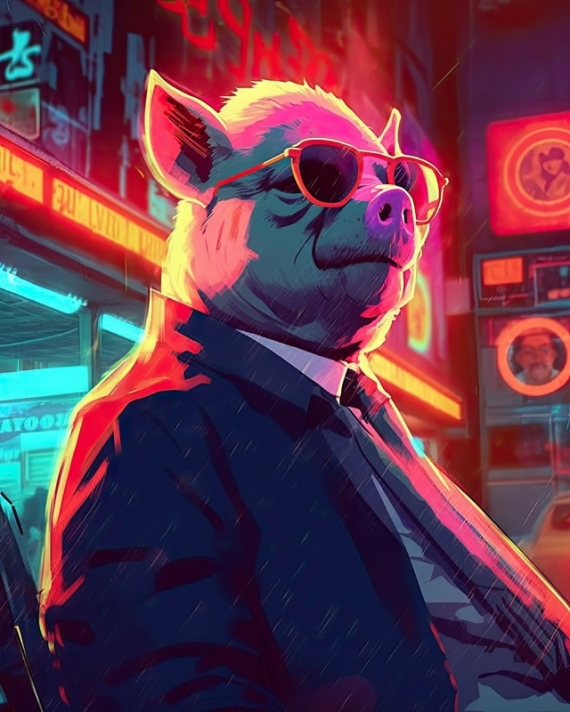 Постер (плакат) Cyber Pig