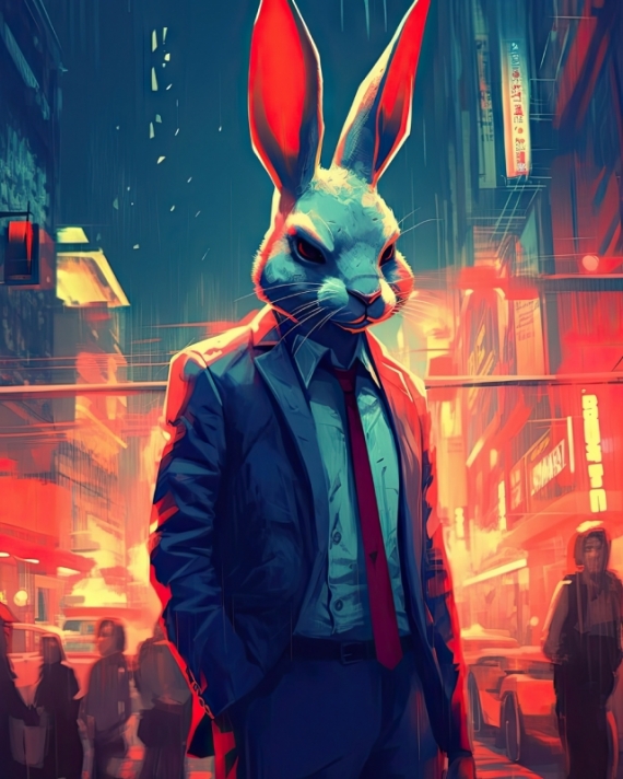 Постер (плакат) Cyber Rabbit