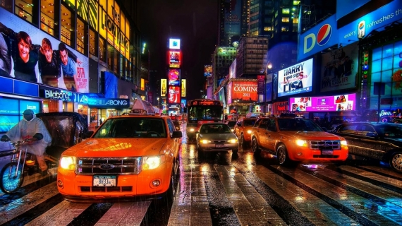 Постер (плакат) Такси в Нью-Йорке