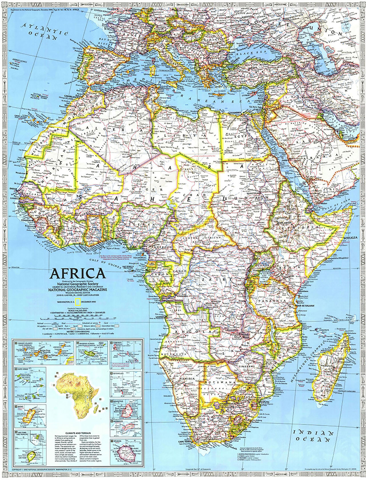 Постер (плакат) Карта Африки

