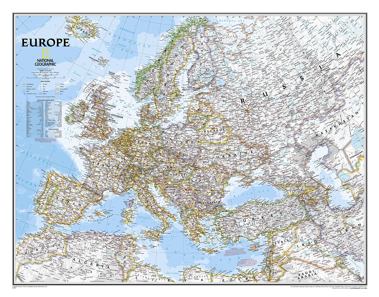 Постер (плакат) Карта Европы
