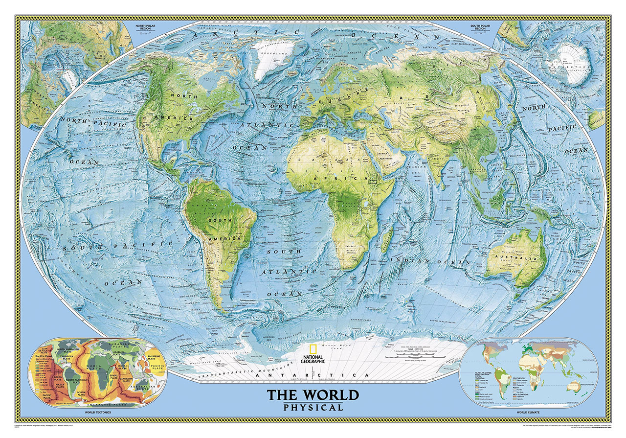 Постер (плакат) Политическая карта мира
