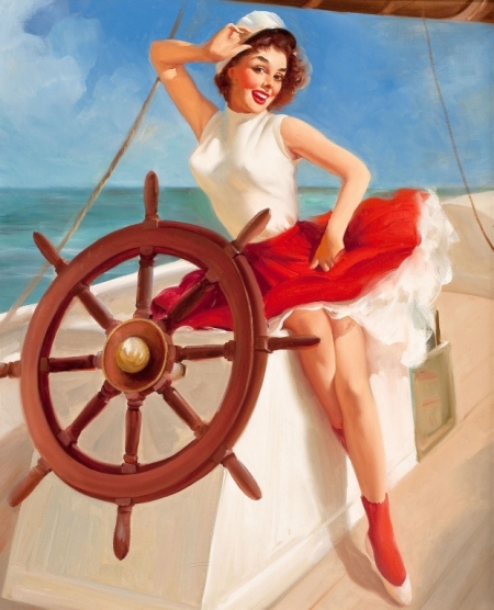 Постер (плакат) Девушка морячка