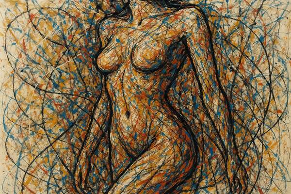 Постер Девушка стиль дриппинг