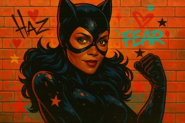 Постер Яркое граффити кошки