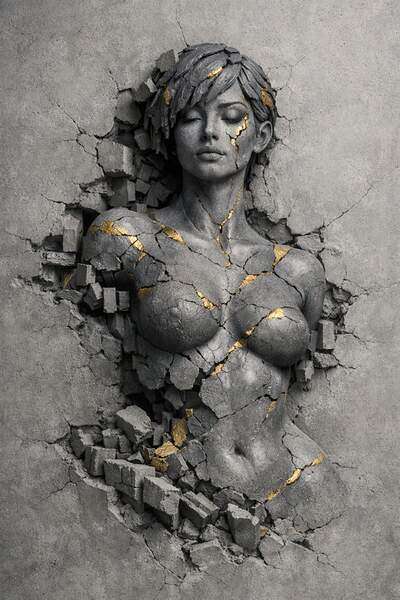 Постер Скульптурная Женская Фигура