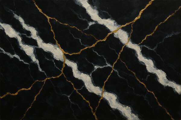 Постер Контраст мрамора и золота