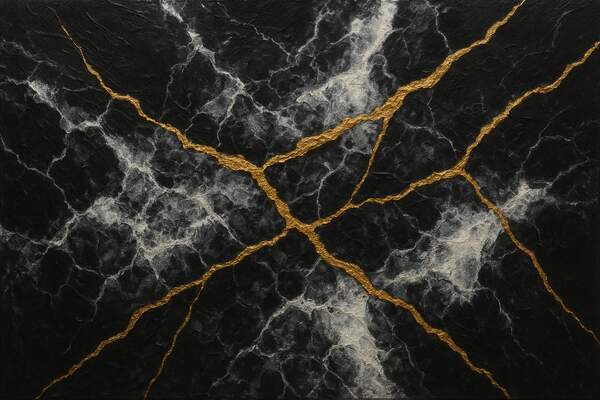 Постер Контраст мрамора и золота