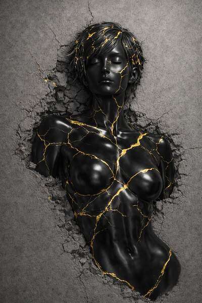 Постер Черное и серое