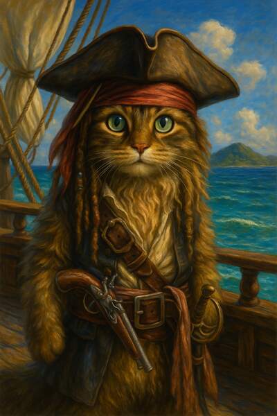 Постер Кот-пират в Карибах