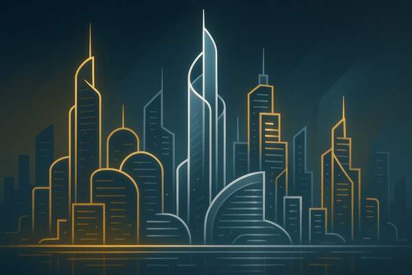 Постер Футуристический мегаполис