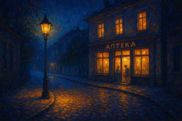 Постер Ночь, улица, фонарь, аптека