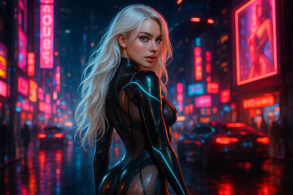 Постер Киберпанк Ночная Эстетика