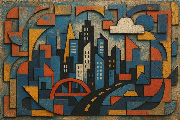 Постер Урбанистическая фреска