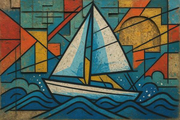 Постер Стрит-арт Лёгкая Яхта