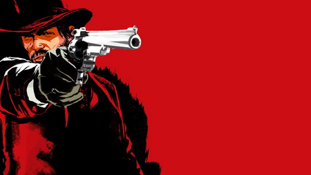 Постер (плакат) red dead redemption game, pistol, cowboy
