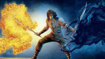 Постер (плакат) prince of persia, sword, fire
