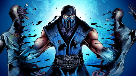 Постер (плакат) mortal kombat, sub-zero, ninja
