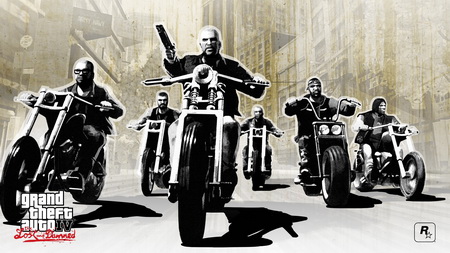 Постер (плакат) gta 4 lost and damned, grand theft auto 4 lost and damned, bikers
