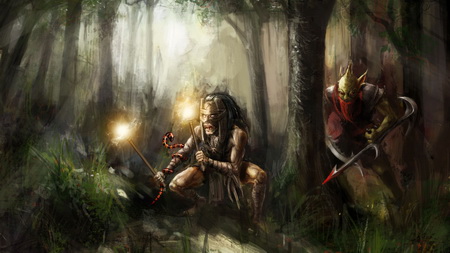 Постер (плакат) bounty hunter, shadow shaman, dota 2
