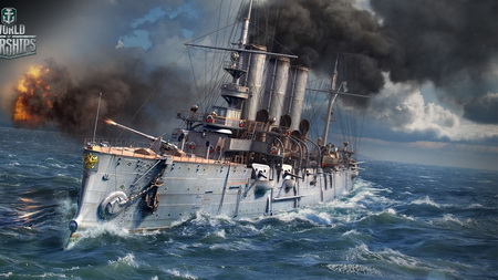 Постер (плакат) world of warships, ship, sea