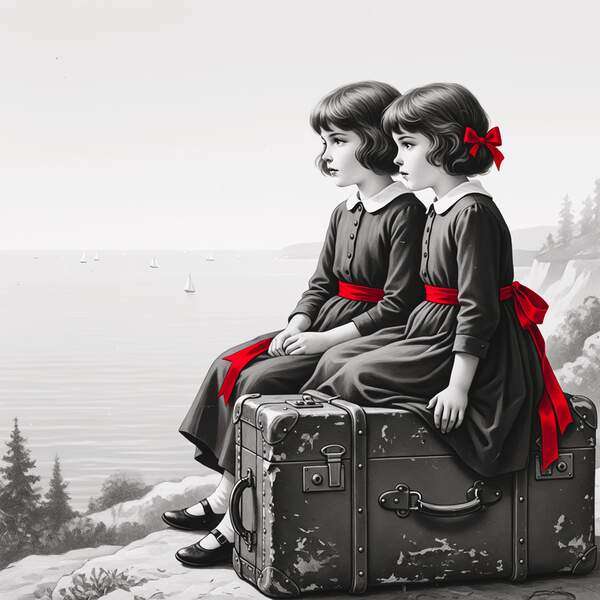 Постер Девочки, чб постер