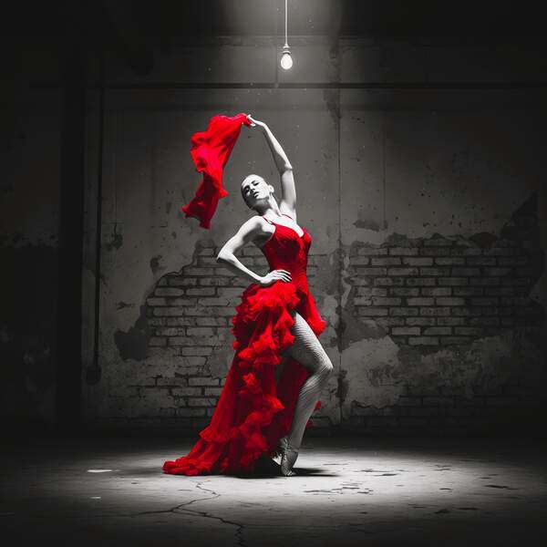 Постер Испанский танец, чб постер